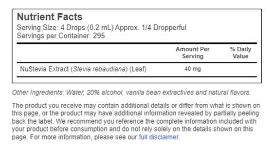 Stevia - Vanilla