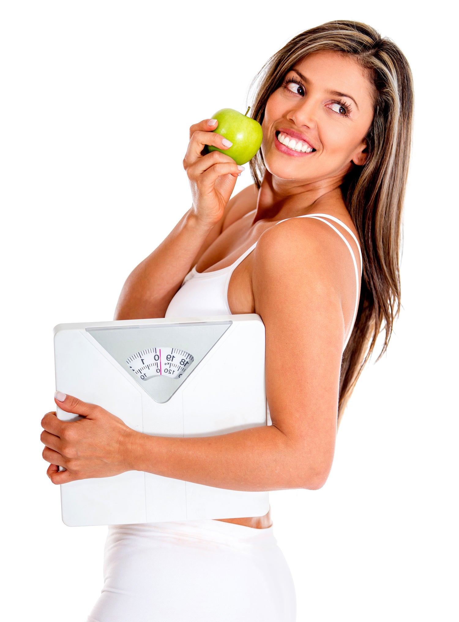 Happy Healthy Woman Celebrates Her Weightloss On Scale Diet Concept Stock  Photo, Picture and Royalty Free Image. Image 20236924.